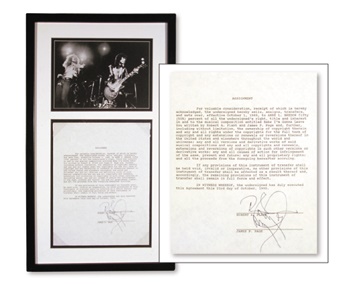 Led Zeppelin - Led Zeppelin Signed Contract (13x22")
