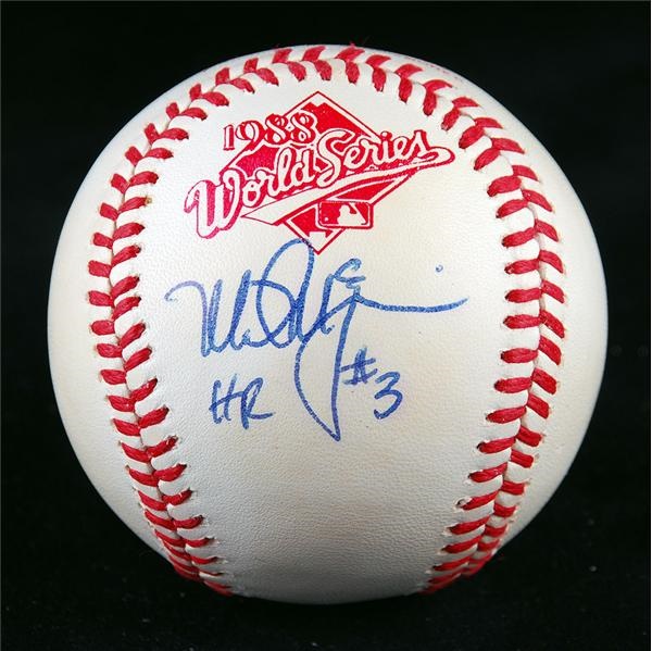 - Mark McGwire Single Signed 1988 World Series Baseball with HR #3 Inscription