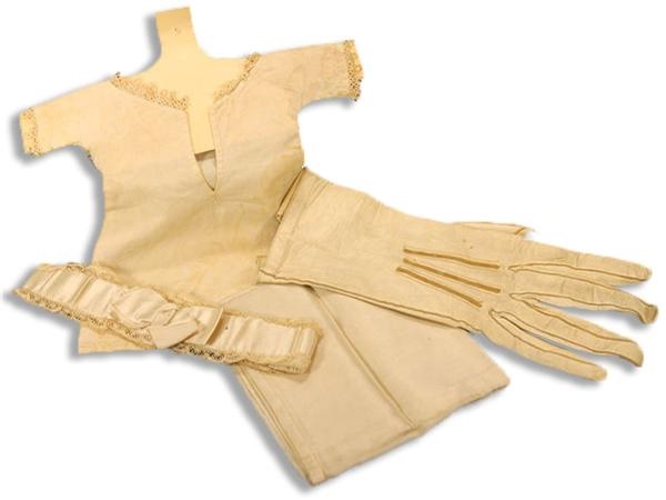 - Mrs James Naismith Wedding Glove, Garter, Handkerchief and Doll Dress (4)