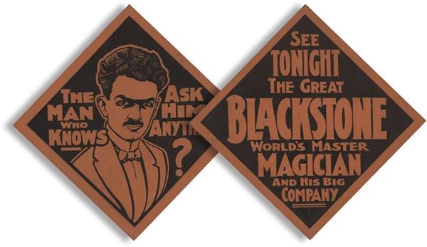 The Woody Gelman Collection - Blackstone the Magician Advertising Sign (1920's)