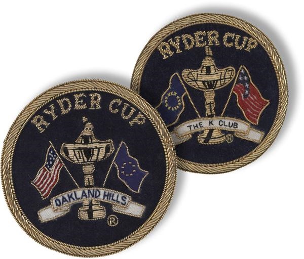 Golf - 2004 & 2006 Ryder Cup Jacket Patches with Gold Bullion Thread (2)