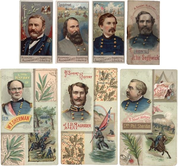 - 1880's Civil War Generals Tobacco Cards with Large Cards (7)