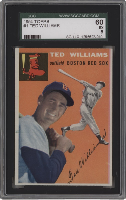 - 1954 Topps #1 Ted Williams SGC 60 EX 5