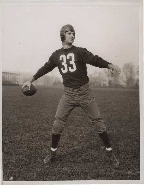 Football - Vintage Sammy Baugh Passing Pose Original Photo