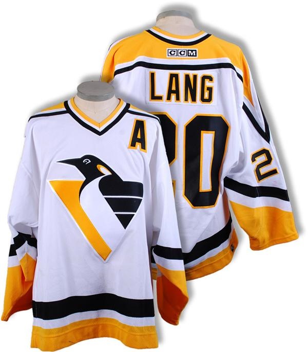 Hockey Equipment - 2001-02 Robert Lang Pittsburgh Penguins Game Worn Jersey
