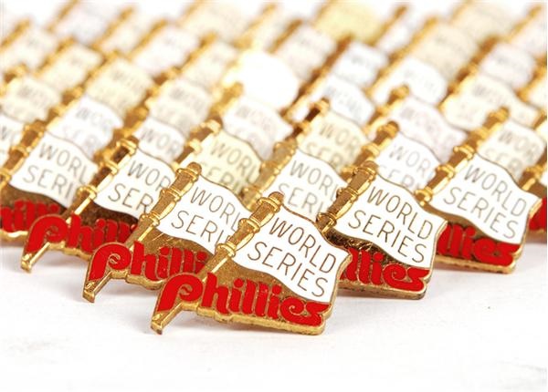 - Hoard of 1976 Philadelphia Phillies Phantom World Series Press Pins (155)