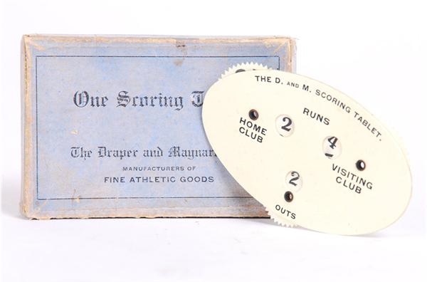Ernie Davis - Circa1910 D&M Luckey Dog Baseball Celluloid Scorer with Original Box