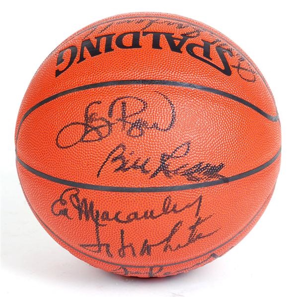 - Boston Celtics Greats Signed Basketball with Bill Russell and Larry Bird