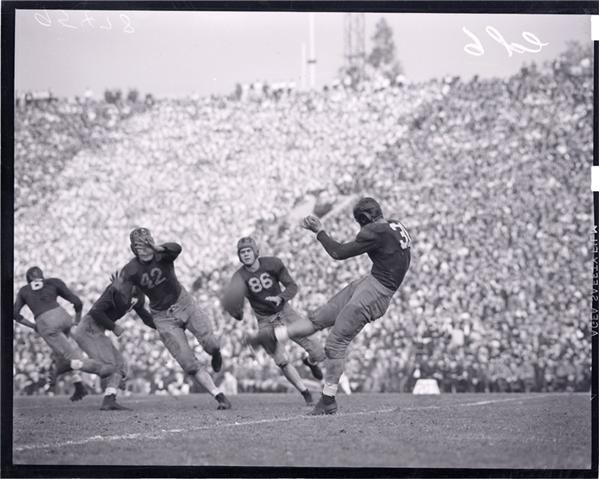 1937-38 University of California "Thunder Team" Football Negatives at the Rose Bowl (40+)
