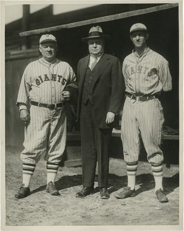 - John McGraw In Uniform NY Giants Photos (4) Circa. Late 1920's