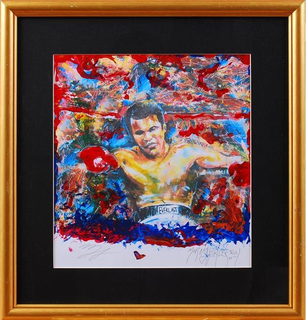 - Collection of Muhammad Ali Framed Items Including Several Signed (21)