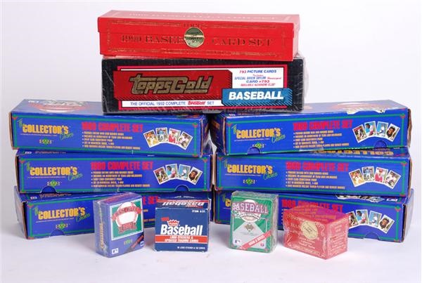 - Huge Collection of Sports Card Sets including 1984 Fleer Traded and (6) 1989 Upper Deck