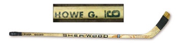 WHA - 1978 Gordie Howe Game Used Sherwood Stick