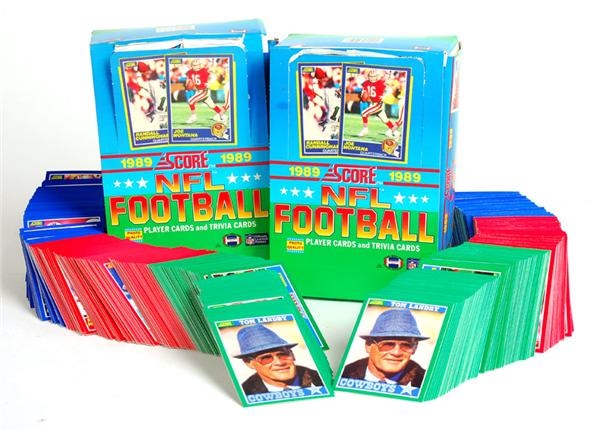 - 1989 Score Football Wax Boxes and Complete Sets (4)