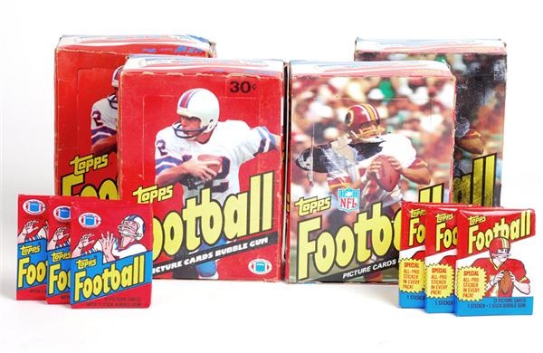 - 1982 and 1983 Topps Football Card Wax Boxes (4)