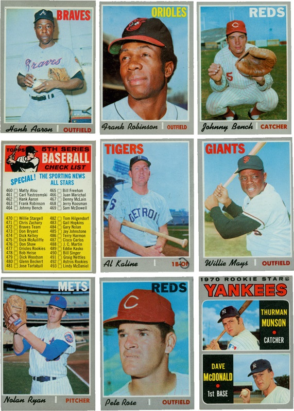 1970 Topps Baseball Cards Set - 1970 Topps Checklist 547-633 (Brown Bat ...