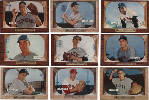 - 1955 Bowman Baseball Cards with Willie Mays (15)