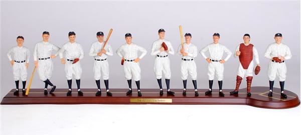 - 1927 New York Yankees Danbury Mint Team Figurine Display (10 players)