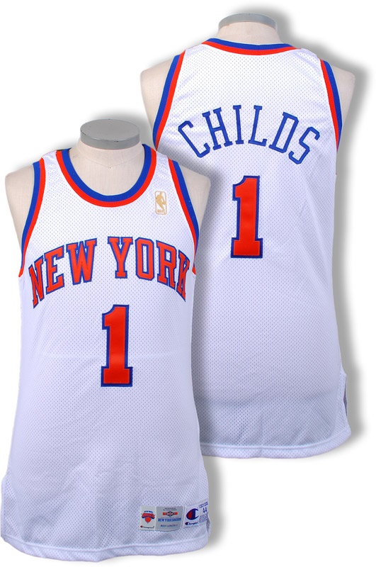 - 1996-97 Chris Childs New York Knicks Game Used Jersey