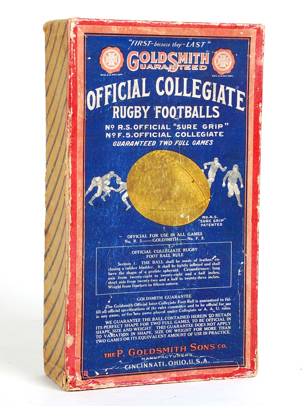 Vintage Goldsmith Rugby Football Display Box