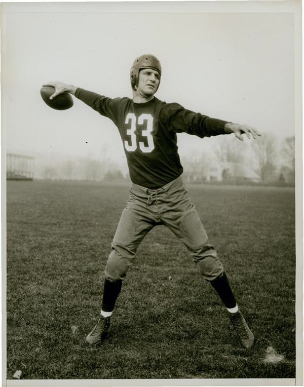 - Beautiful Vintage Sammy Baugh Throwing the Football Photo