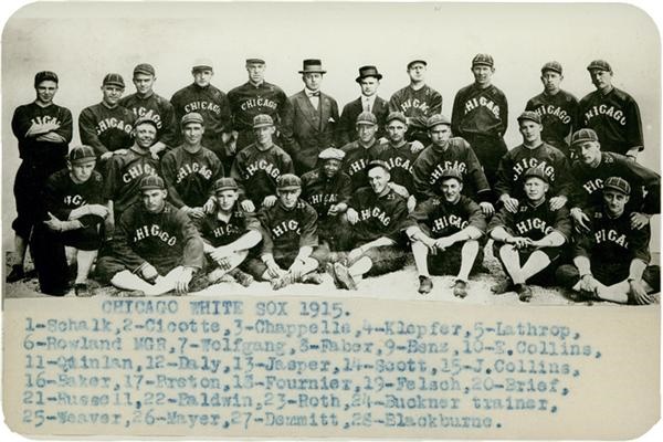 - 1915 Chicago White Sox George Burke Team Photo