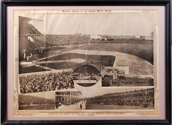 Ernie Davis - 1909 Shibe Park Philadelphia Opening Display
