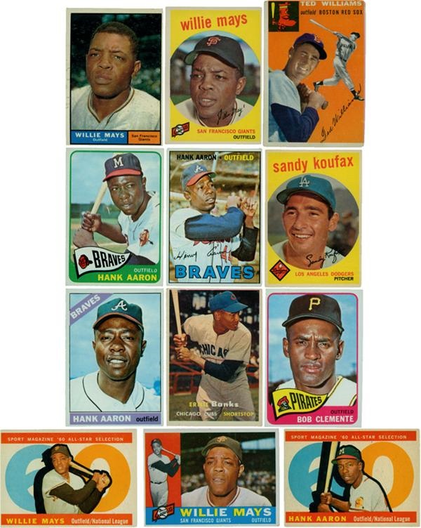 - (12) 1954-69 Hall of Famer Baseball Cards w/ Williams
