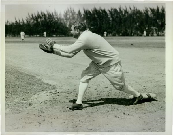 - 1934 Babe Ruth at Spring Training Wire Photo