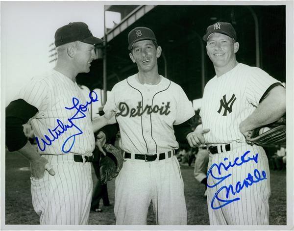 Baseball Photographs - Mickey Mantle and Whitey Ford Signed Photo