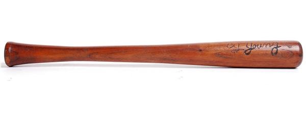 Ernie Davis - Cy Young Hand Carved Mini Baseball Bat from Estate