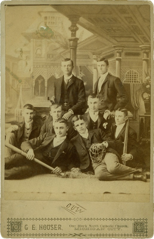 - 1888 Michigan City Baseball Team Cabinet Card