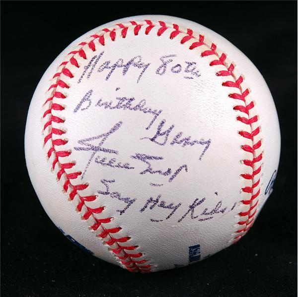 Willie Mays Signed Happy 80th Birthday Say Hey Kid Baseball