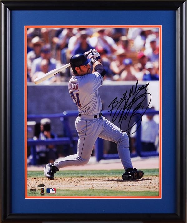 Baseball Autographs - Mike Piazza Signed 16x20 Photo Steiner
