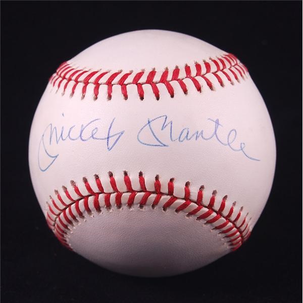 Baseball Autographs - Mickey Mantle Upper Deck Signed Baseball