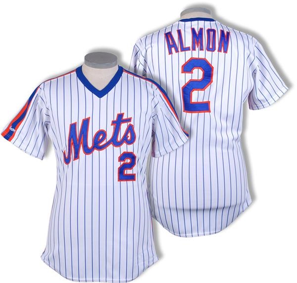 - 1987 Bill Almon New York Mets Game Used Jersey