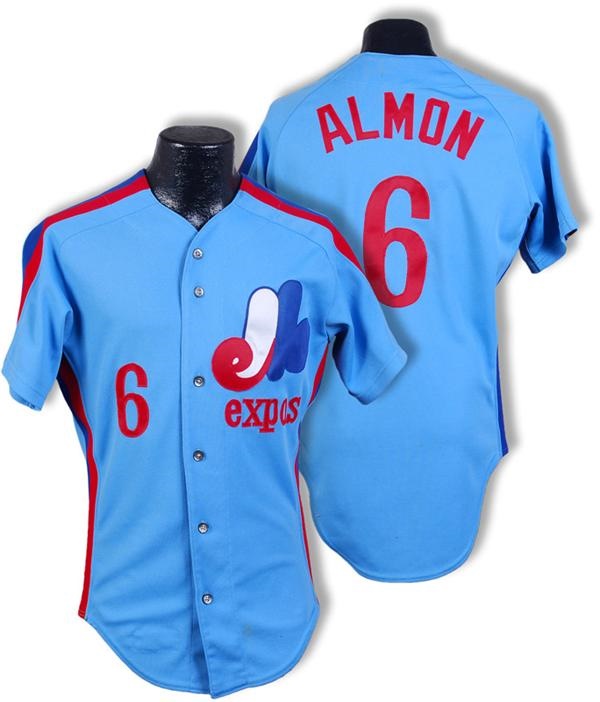 Baseball Equipment - 1980 Bill Almon Montreal Expos Game Used Jersey