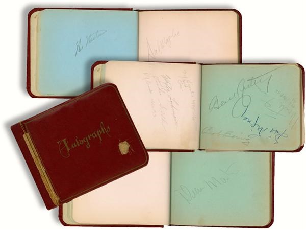 Rock And Pop Culture - 1950's Movie Stars And Baseball Autograph Book With Gene Autry/Dean Martin