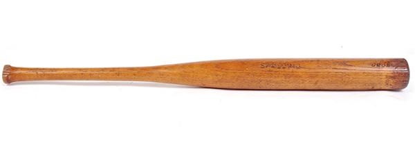 Baseball Equipment - Henie Groh Game Used Spalding "Bottle Bat"