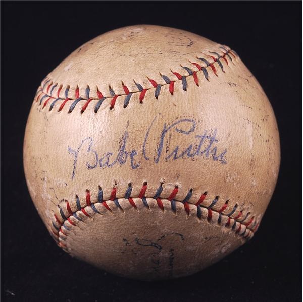 Baseball Autographs - 1929 New York Yankees Team Signed Baseball