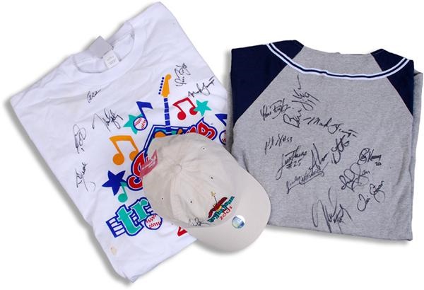 Baseball Autographs - Cleveland Indians 2001 Tribe Jam  Multi-Signed Jerseys (2) And Cap (1)