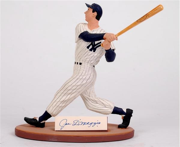Baseball Autographs - Joe Dimaggio Signed Gartlan Baseball Statue