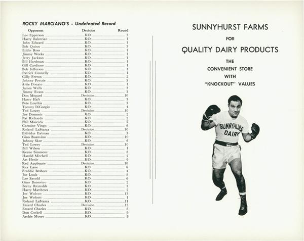 Muhammad Ali & Boxing - 1950's Rocky Marciano Sunnyhurst Dairy Boxing Photos (8)