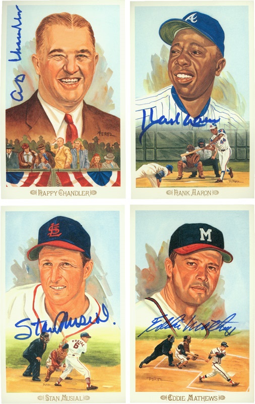 Baseball Autographs - Perez Steele Celebration Signed Cards by Hall of Famers (38)