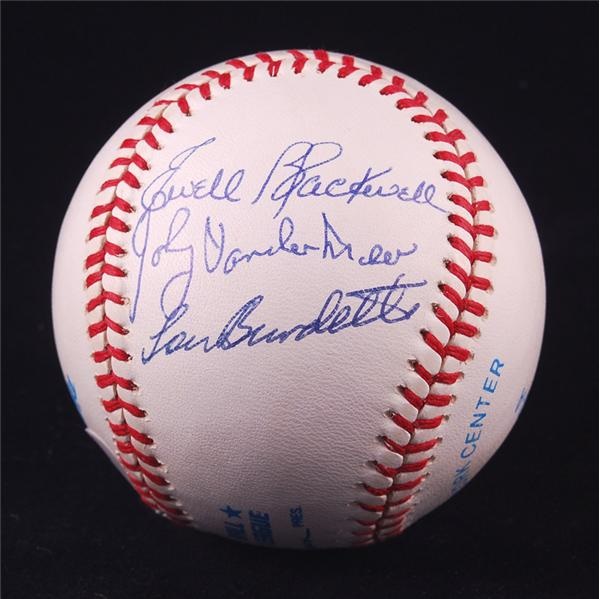 - Baseball Signed by (6) No-Hitter Pitchers with Allie Reynolds