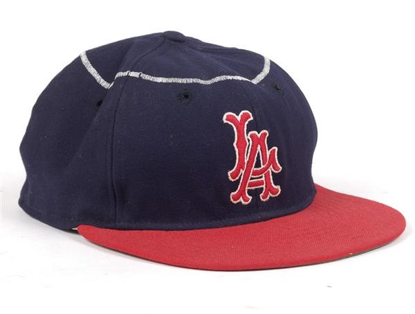 Baseball Equipment - Don Lee's Game Used LA Angels Baseball Cap circa 1960's