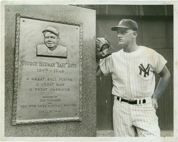 - Roger Maris at the Babe Ruth Monument Yankee Stadium (1961)
