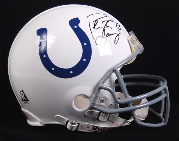 Football - Peyton Manning Signed Riddell Authentic Full Size Helmet