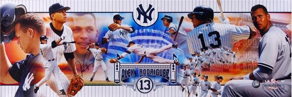 Baseball Autographs - Alex Rodriguez Yankees Signed Panoramic Photograph
