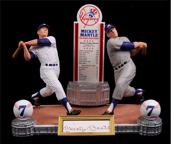 Baseball Autographs - Mickey Mantle Signed Sports Impressions Statue